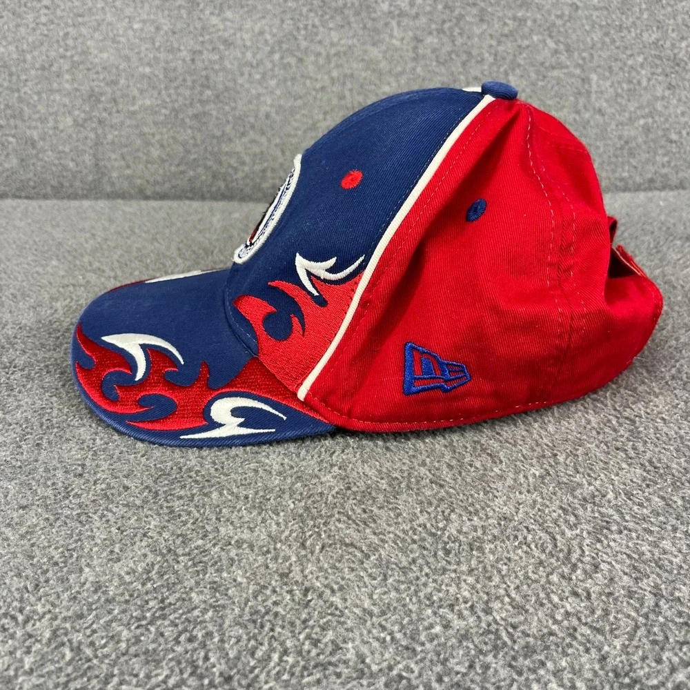 New‎ Era 9FORTY Hockey Hall of Fame Hat Youth Blue Red Flame Embroidered Cap NHL